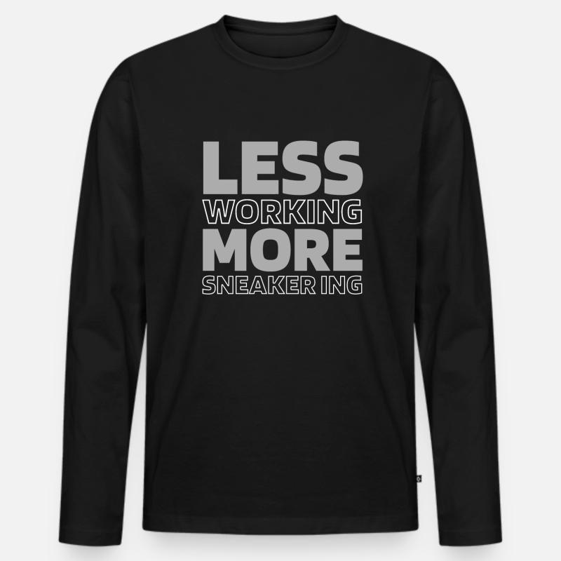 Sneakers - Männer Premium Bio Langarmshirt - Schwarz