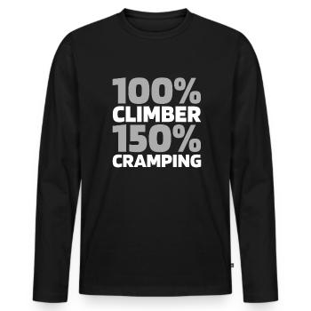 Klettern Kletterer - Männer Premium Bio Langarmshirt - Schwarz - Vorne - Nico (187cm)