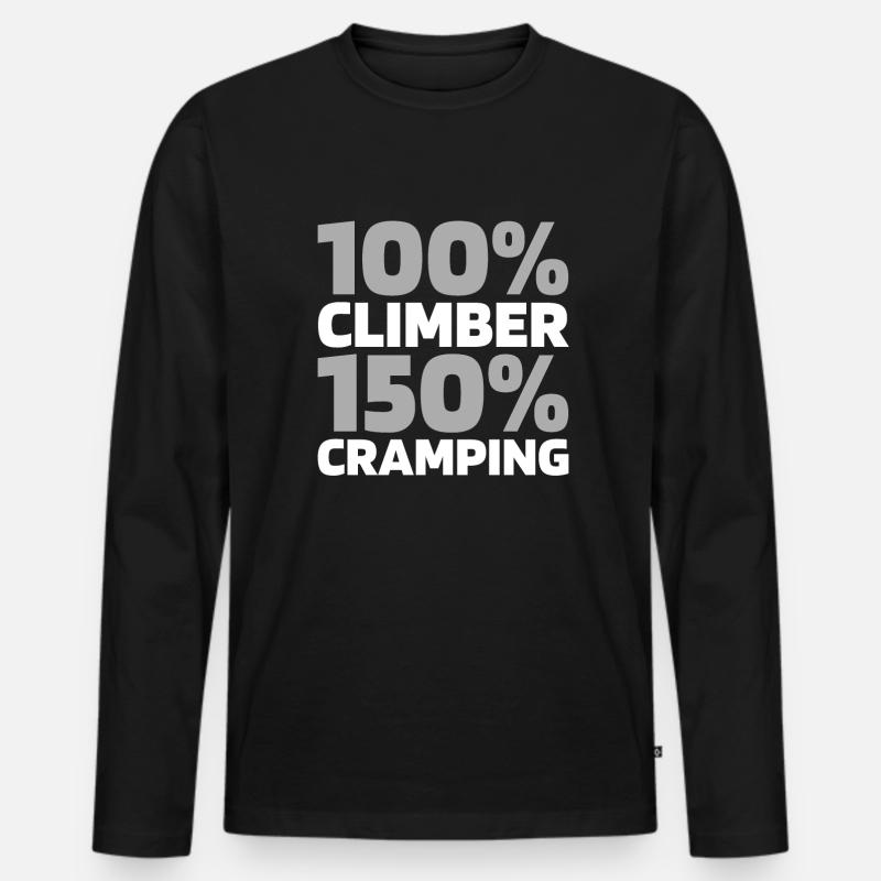 Klettern Kletterer - Männer Premium Bio Langarmshirt - Schwarz
