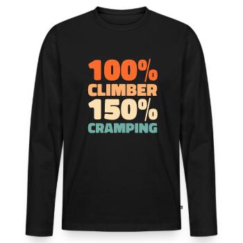 Klettern Kletterer - Männer Premium Bio Langarmshirt - Schwarz - Vorne - Nico (187cm)