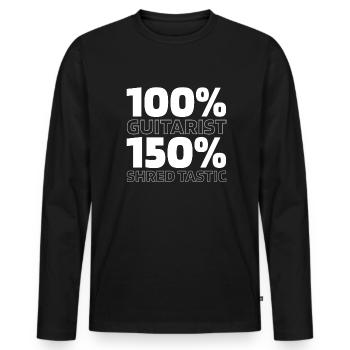Electric Guitar Electric Guitar - Men's Premium Organic Long Sleeve Shirt - black - Front - Nico (187cm)