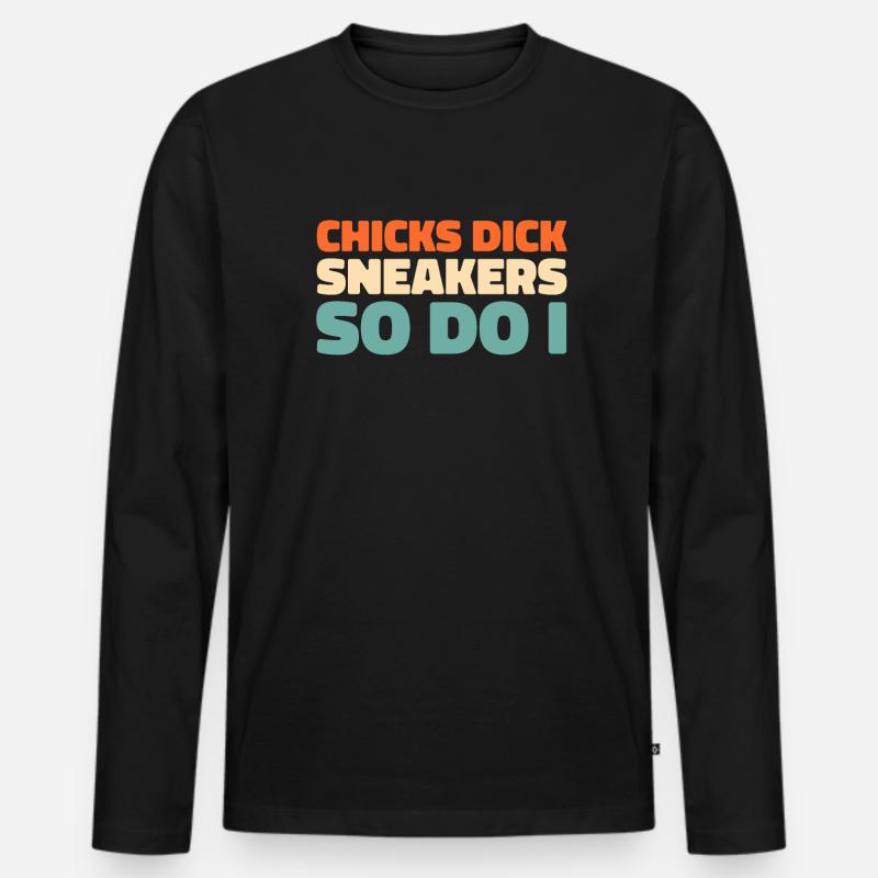 Sneakers - Männer Premium Bio Langarmshirt - Schwarz