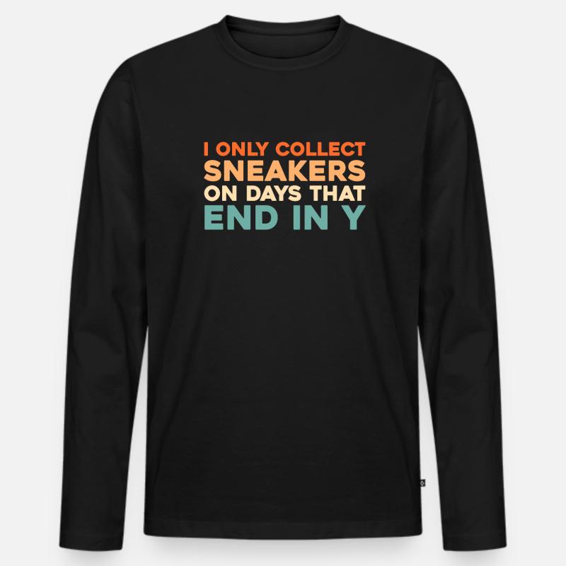 Sneakers - Männer Premium Bio Langarmshirt - Schwarz