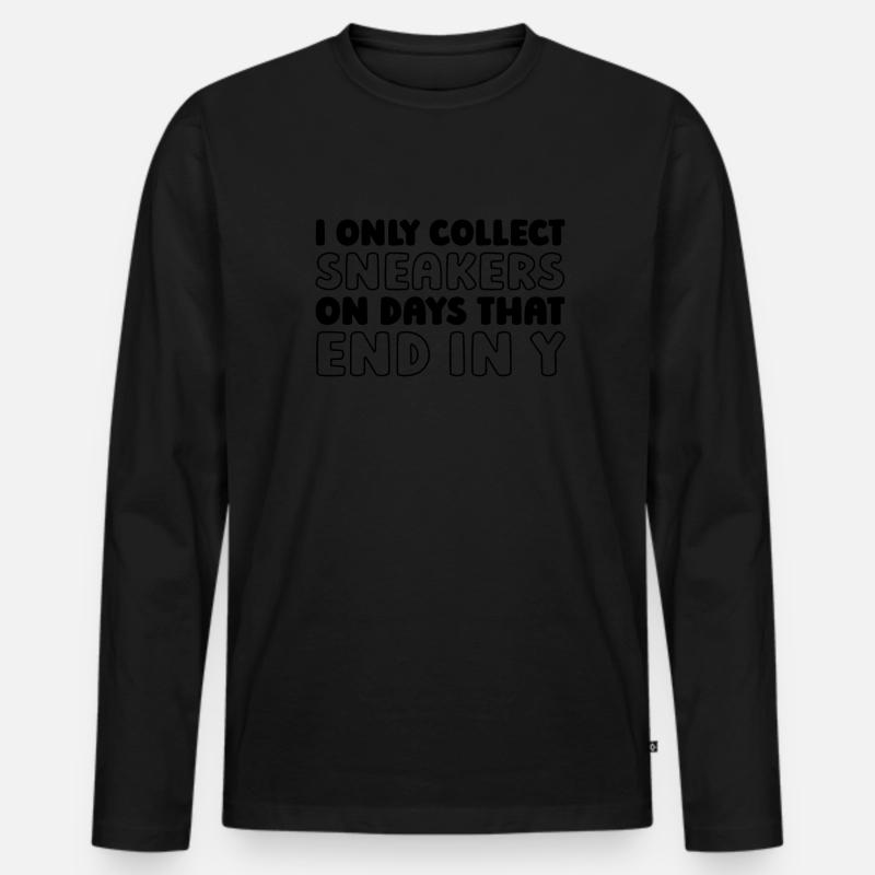 Sneakers - Männer Premium Bio Langarmshirt - Schwarz