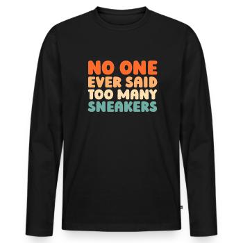 Sneakers - Men's Premium Organic Long Sleeve Shirt - black - Front - Nico (187cm)