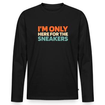 Sneakers - Men's Premium Organic Long Sleeve Shirt - black - Front - Nico (187cm)