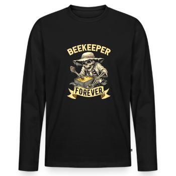Beekeepers, beekeepers - Men's Premium Organic Long Sleeve Shirt - black - Front - Nico (187cm)