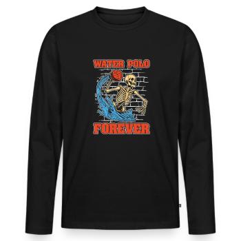 Water Polo Water Polo Skeleton - Men's Premium Organic Long Sleeve Shirt - black - Front - Nico (187cm)