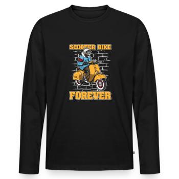 Motorroller Skelett - Männer Premium Bio Langarmshirt - Schwarz - Vorne - Nico (187cm)