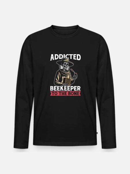 Beekeeper Beekeeper Skeleton - Men's Premium Organic Long Sleeve Shirt - black