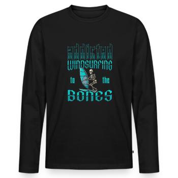 Windsurfen Windsurfer - Männer Premium Bio Langarmshirt - Schwarz - Vorne - Nico (187cm)