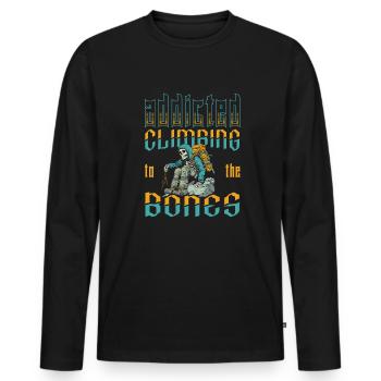 Klettern Kletterer - Männer Premium Bio Langarmshirt - Schwarz - Vorne - Nico (187cm)