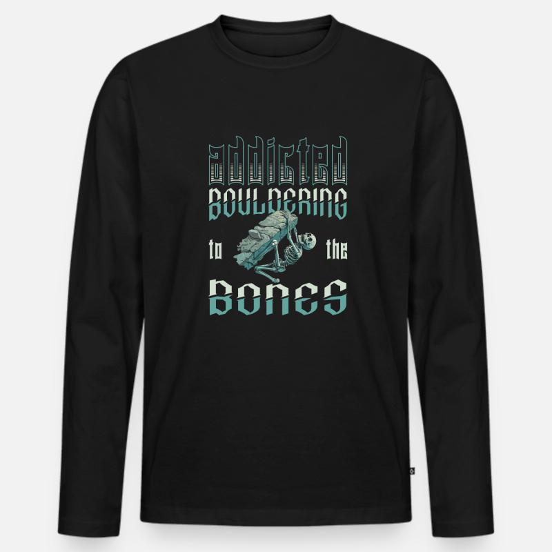 Bouldern Bouldering - Männer Premium Bio Langarmshirt - Schwarz