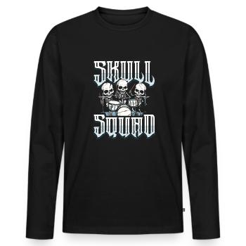Batterie Batteurs Batteurs - T-shirt manches longues Premium bio Homme - noir - Devant - Nico (187cm)
