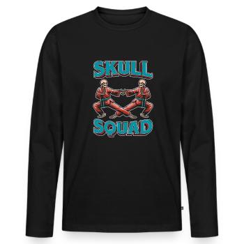 Kung Fu - Männer Premium Bio Langarmshirt - Schwarz - Vorne - Nico (187cm)