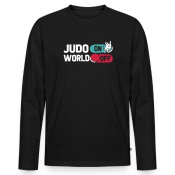 Judoka Judo sur World Off - T-shirt manches longues Premium bio Homme - noir - Devant - Nico (187cm)
