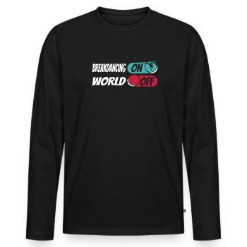 Breakdance Breakdancer Breakdancing - Männer Premium Bio Langarmshirt - Schwarz - Vorne - Nico (187cm)