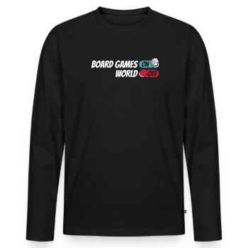 Board Game Board Game - Men's Premium Organic Long Sleeve Shirt - black - Front - Nico (187cm)