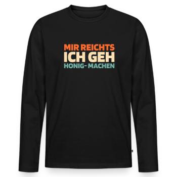 Beekeepers Beekeepers - Men's Premium Organic Long Sleeve Shirt - black - Front - Nico (187cm)