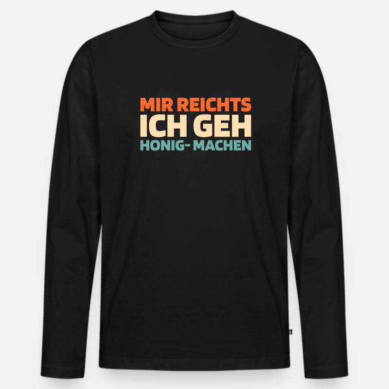 Imker Bienenzüchter - Männer Premium Bio Langarmshirt - Schwarz