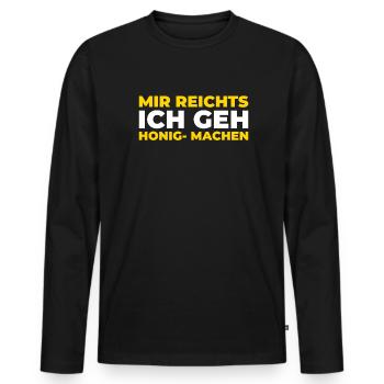 Beekeepers Beekeepers - Men's Premium Organic Long Sleeve Shirt - black - Front - Nico (187cm)