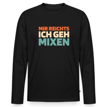 Sound Engineer Sound Engineer - Men's Premium Organic Long Sleeve Shirt - black - Front - Nico (187cm)