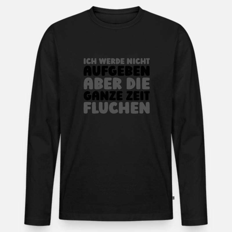 Schwarzer Humor - Männer Premium Bio Langarmshirt - Schwarz