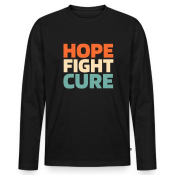 Alzheimer Hope Fight Cure Alzheimers - Men's Premium Organic Long Sleeve Shirt - black - Front - Nico (187cm)