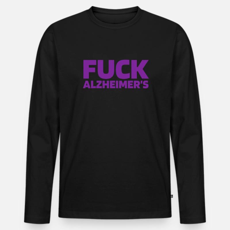 Alzheimer - Männer Premium Bio Langarmshirt - Schwarz
