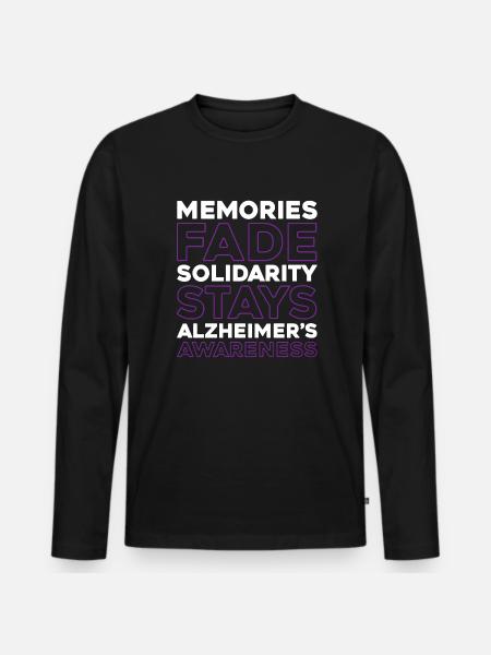 Alzheimer's Alzheimer's Support - Men's Premium Organic Long Sleeve Shirt - black