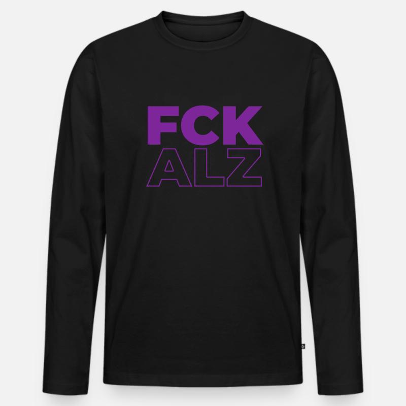 Alzheimer - Männer Premium Bio Langarmshirt - Schwarz
