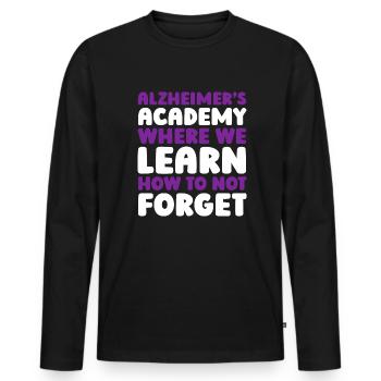 Maladie d’Alzheimer - T-shirt manches longues Premium bio Homme - noir - Devant - Nico (187cm)