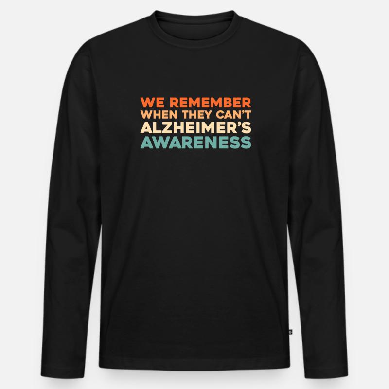 Alzheimer - Männer Premium Bio Langarmshirt - Schwarz
