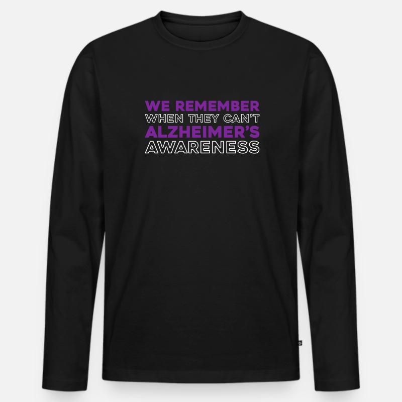 Alzheimer - Männer Premium Bio Langarmshirt - Schwarz