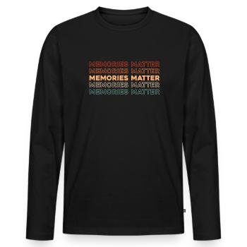 Alzheimer's Memories Matter - Men's Premium Organic Long Sleeve Shirt - black - Front - Nico (187cm)