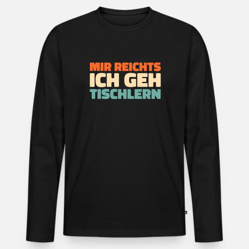 Zimmermann Tischler Schreiner - Männer Premium Bio Langarmshirt - Schwarz