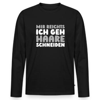 Waiter Waitress - Men's Premium Organic Long Sleeve Shirt - black - Front - Nico (187cm)