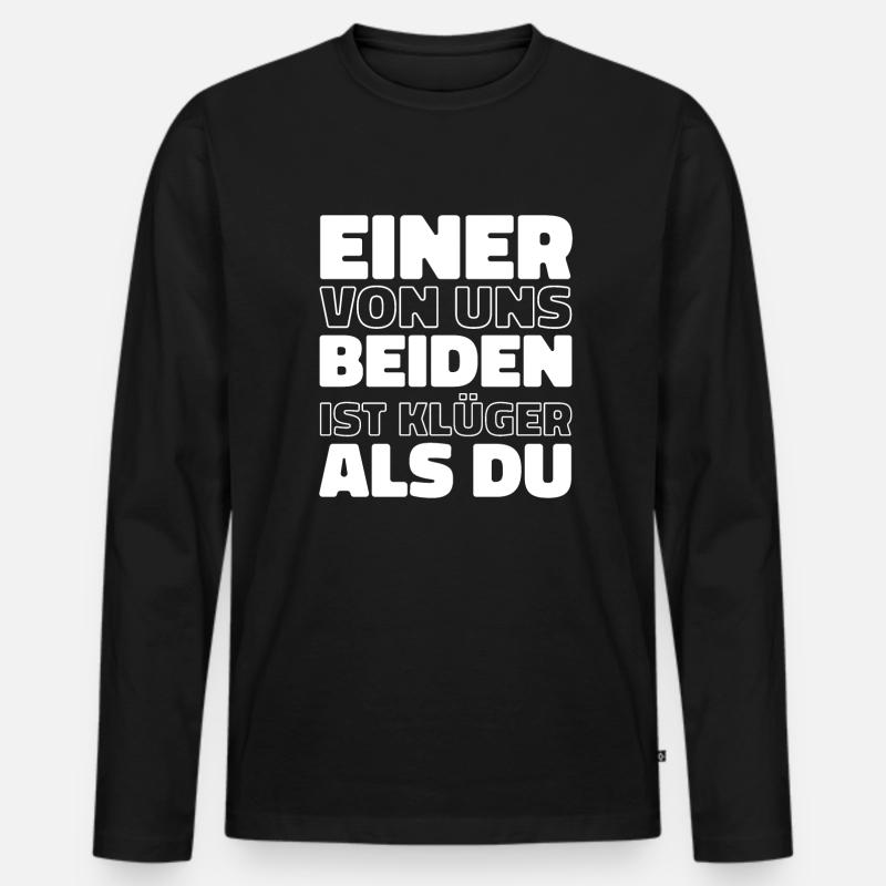Schwarzer Humor - Männer Premium Bio Langarmshirt - Schwarz