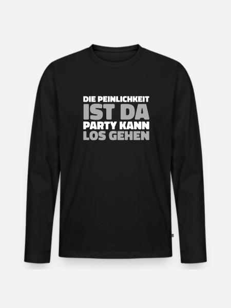 Black humor - Men's Premium Organic Long Sleeve Shirt - black