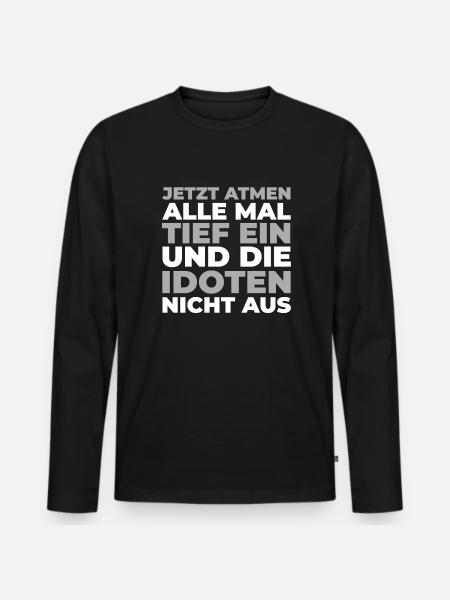 Black humor - Men's Premium Organic Long Sleeve Shirt - black