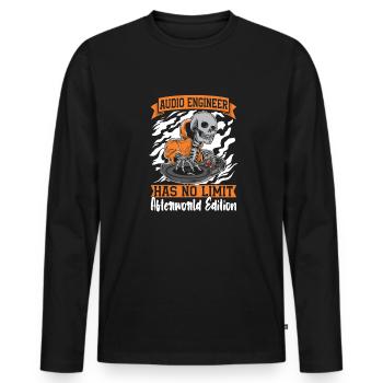 Ingénieur du son Ingénieur du son Skeleton - T-shirt manches longues Premium bio Homme - noir - Devant - Nico (187cm)