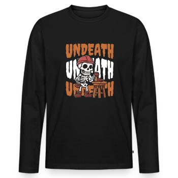 Carpenter Carpenter Carpenter Skeleton Undeath - Men's Premium Organic Long Sleeve Shirt - black - Front - Nico (187cm)