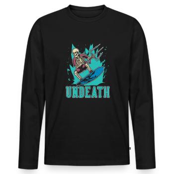 Kitesurfer Kitesurfen Kiten Kitesurfing Undeath - Men's Premium Organic Long Sleeve Shirt - black - Front - Nico (187cm)