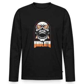 Kayakiste Crâne Mort-Mort - T-shirt manches longues Premium bio Homme - noir - Devant - Nico (187cm)