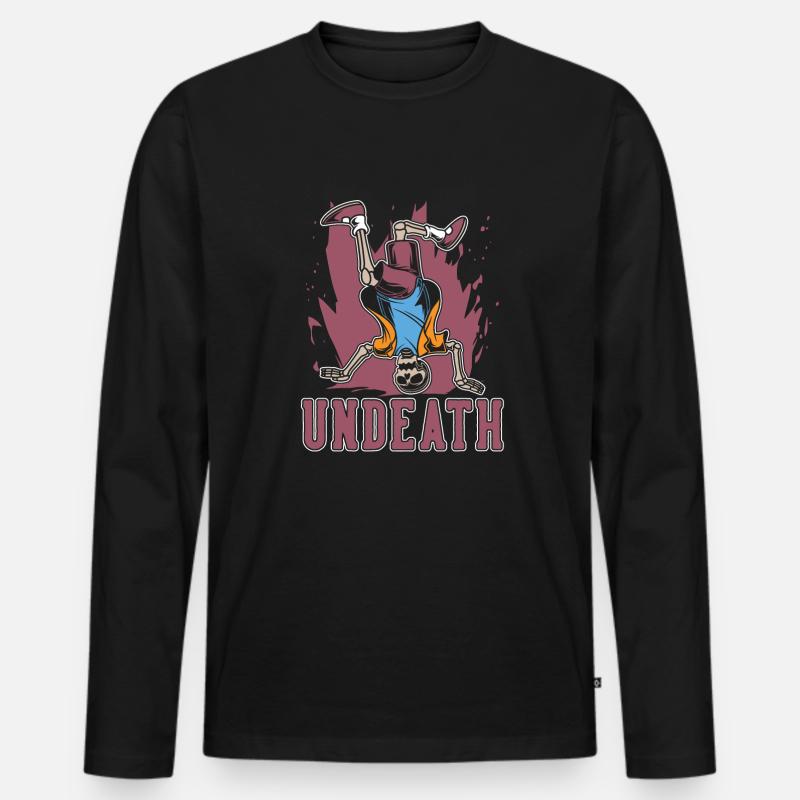 Breakdance Breakdancer Breakdancing Undeath - Männer Premium Bio Langarmshirt - Schwarz