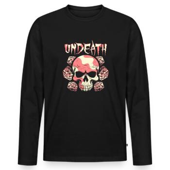Board Game Board Game Undeath - Men's Premium Organic Long Sleeve Shirt - black - Front - Nico (187cm)