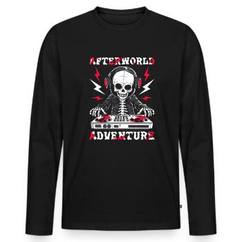 Ingénieur du son Ingénieur du son Skeleton - T-shirt manches longues Premium bio Homme - noir - Devant - Nico (187cm)