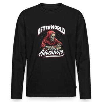 Board Game Board Game Skeleton - Men's Premium Organic Long Sleeve Shirt - black - Front - Nico (187cm)