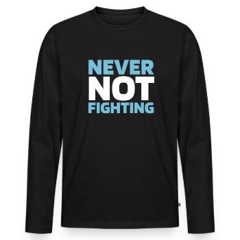 Judoka - T-shirt manches longues Premium bio Homme - noir - Devant - Nico (187cm)