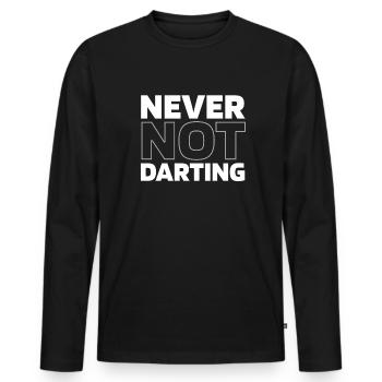 Darts Darts Player - Men's Premium Organic Long Sleeve Shirt - black - Front - Nico (187cm)